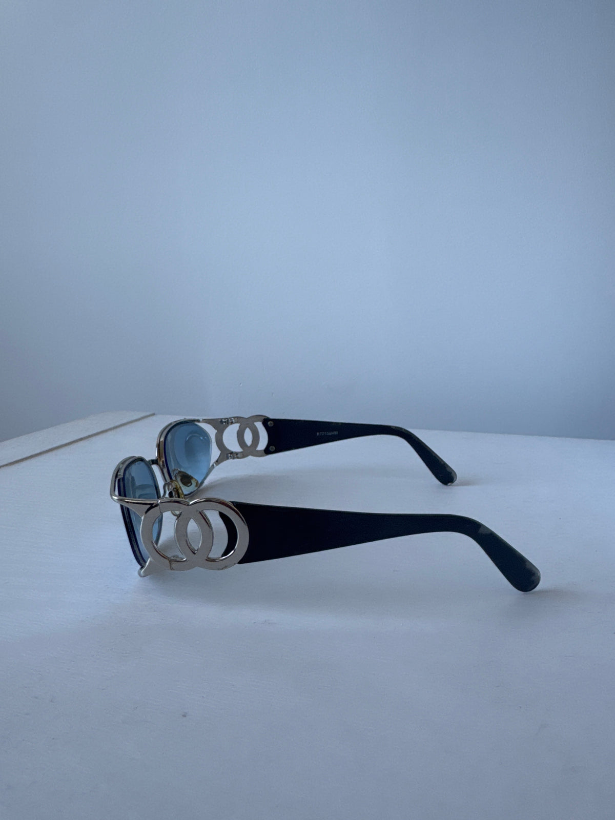 Vintage 90s Hip Hop Style Blue Tint Shades Glasses