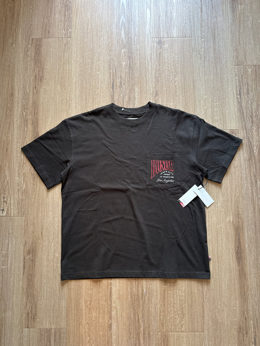 Honor The Gift Cigar Label SS Brown Tee
