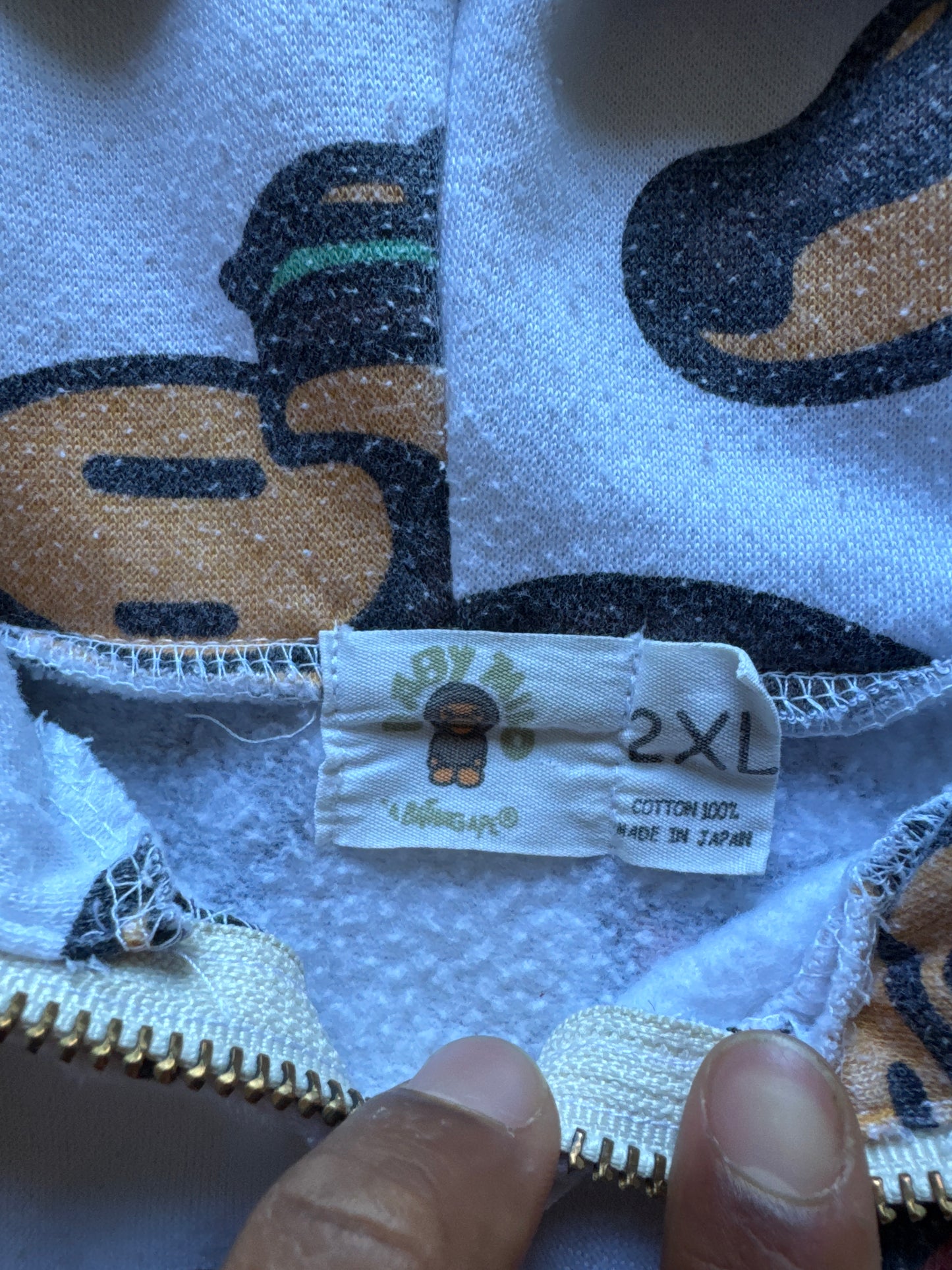 Vintage 90s Baby Milo Junk Food All Over Print Hooded Zip Up