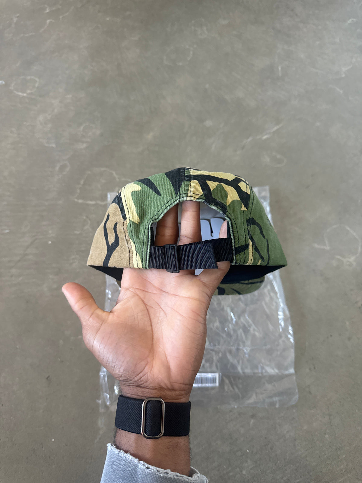Supreme 5-Panel Predator Olive Camo Camp Cap Hat (FW26)