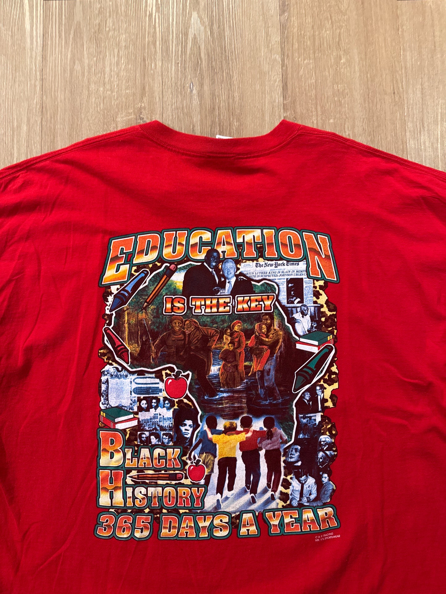 Vintage Black History The Journey Continues Education Is Key Tee