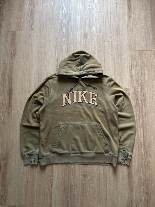 Nike Distressed Olive Green Hoodie