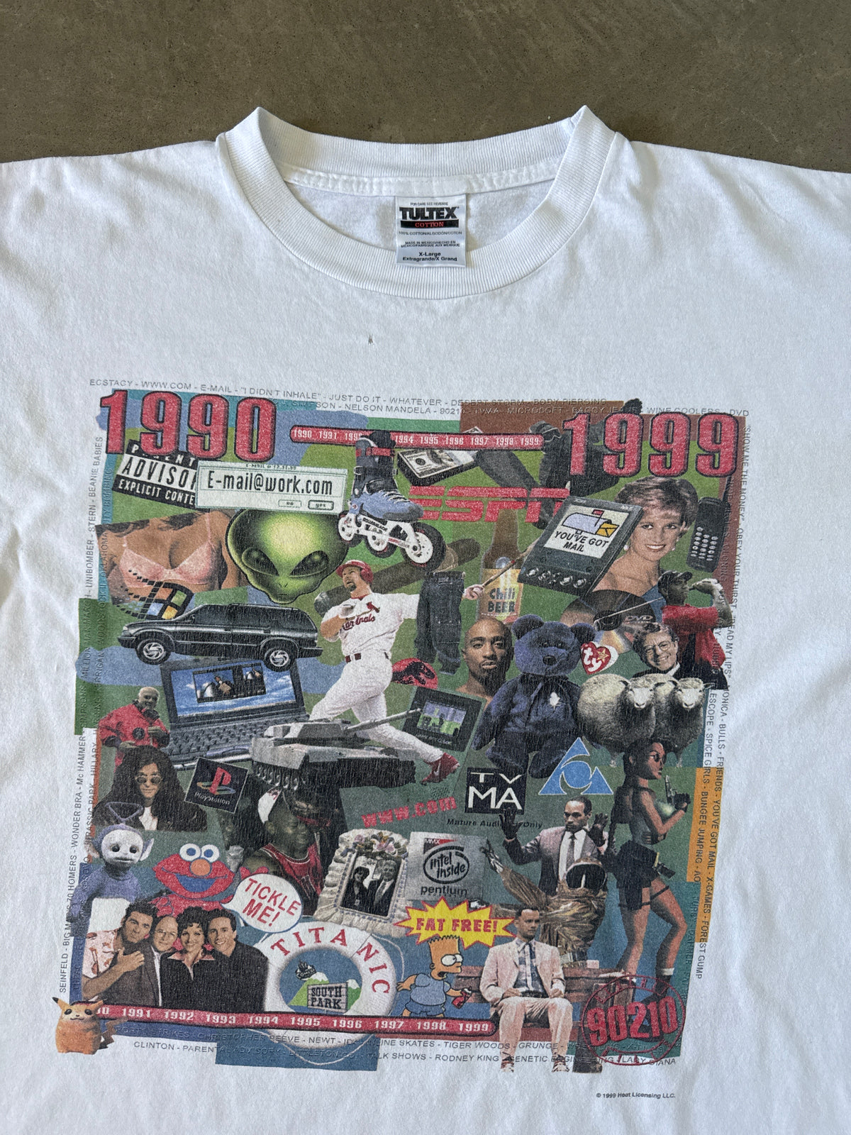 Vintage 1999 Nostalgia Collage 1990 - 1999 Decade Tee