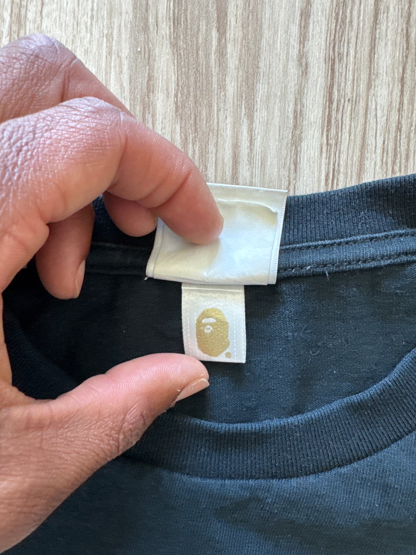 A Bathing Ape Bape Black Logo Tee