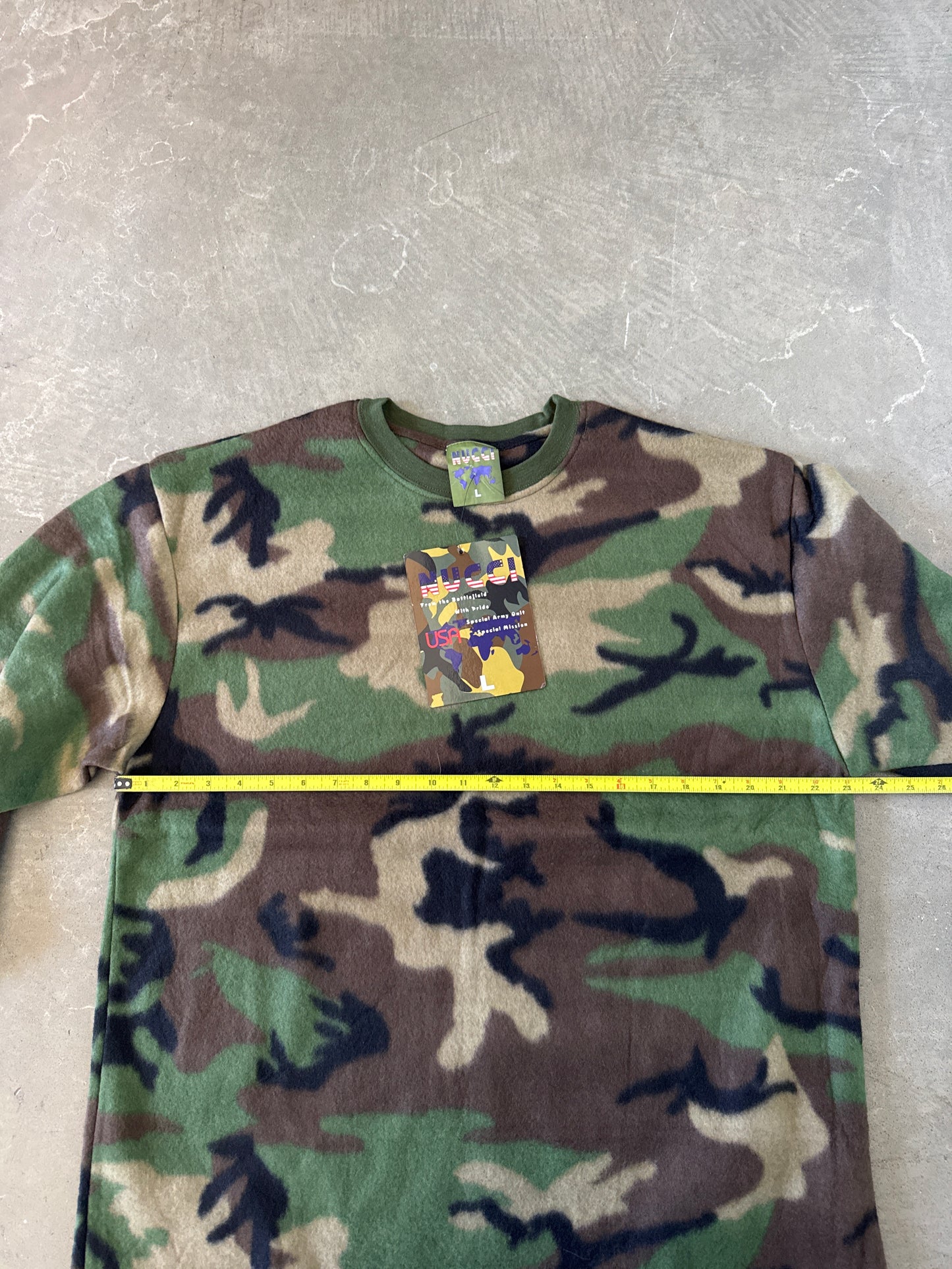 Vintage Nucci Military Camo Fleece Sweater