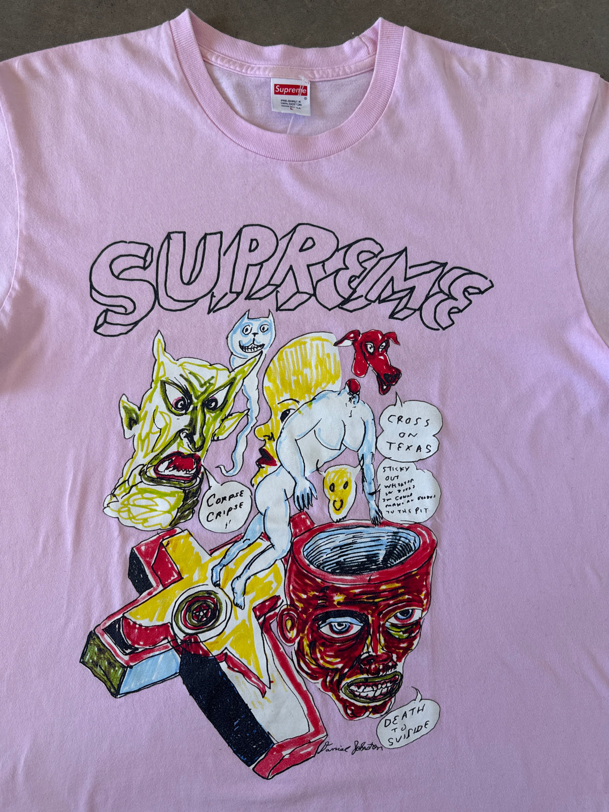 Supreme Daniel Johnston Light Pink Tee