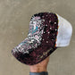 Y2K Four 41 Rhinestone Embroidered Trucker Hat