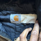 Vintage Youth Carhartt Brown Distressed Faded Work Jacket
