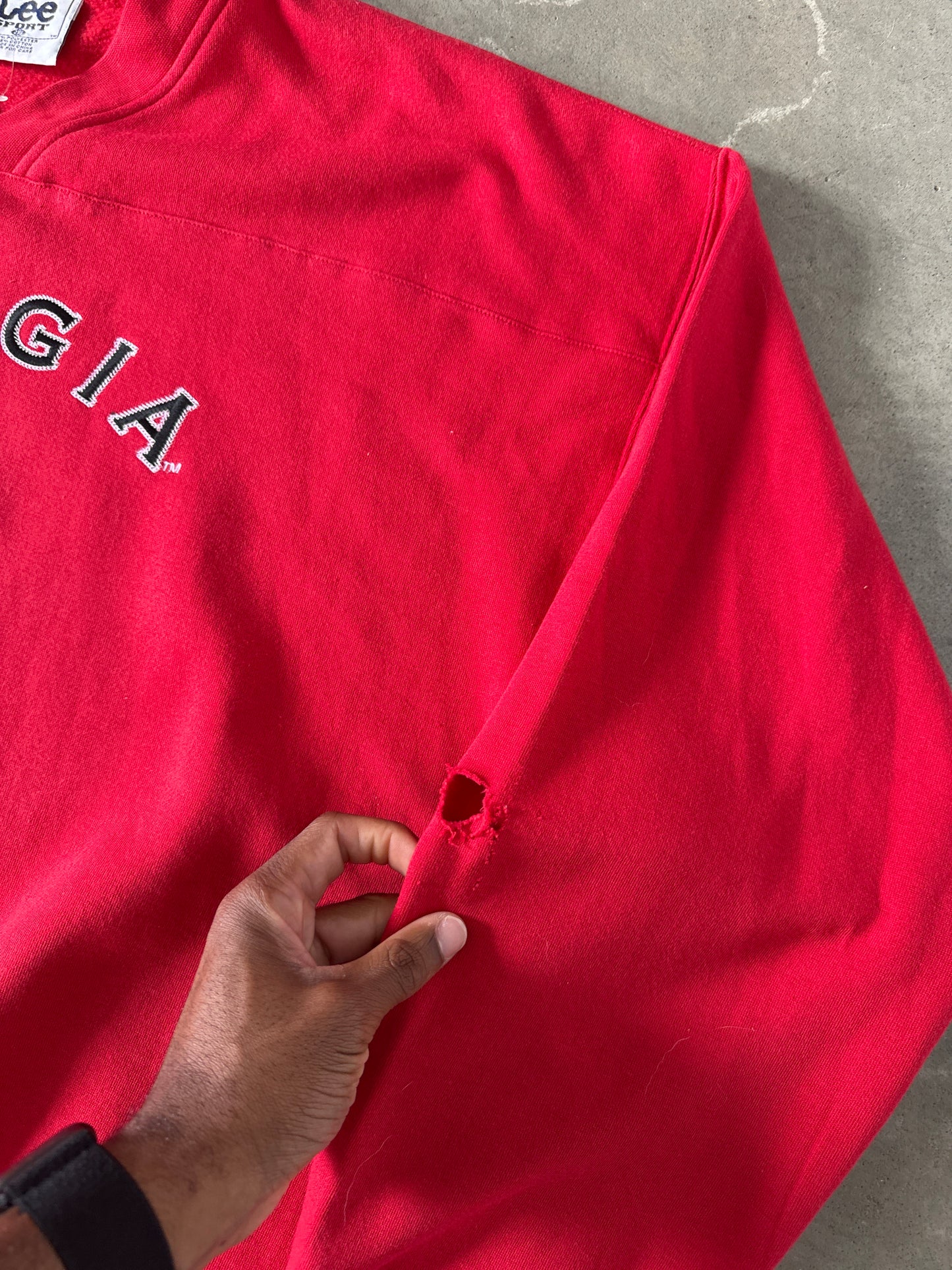 Vintage 90s Lee Sport University Of Georgia Bulldogs Sweatshirt