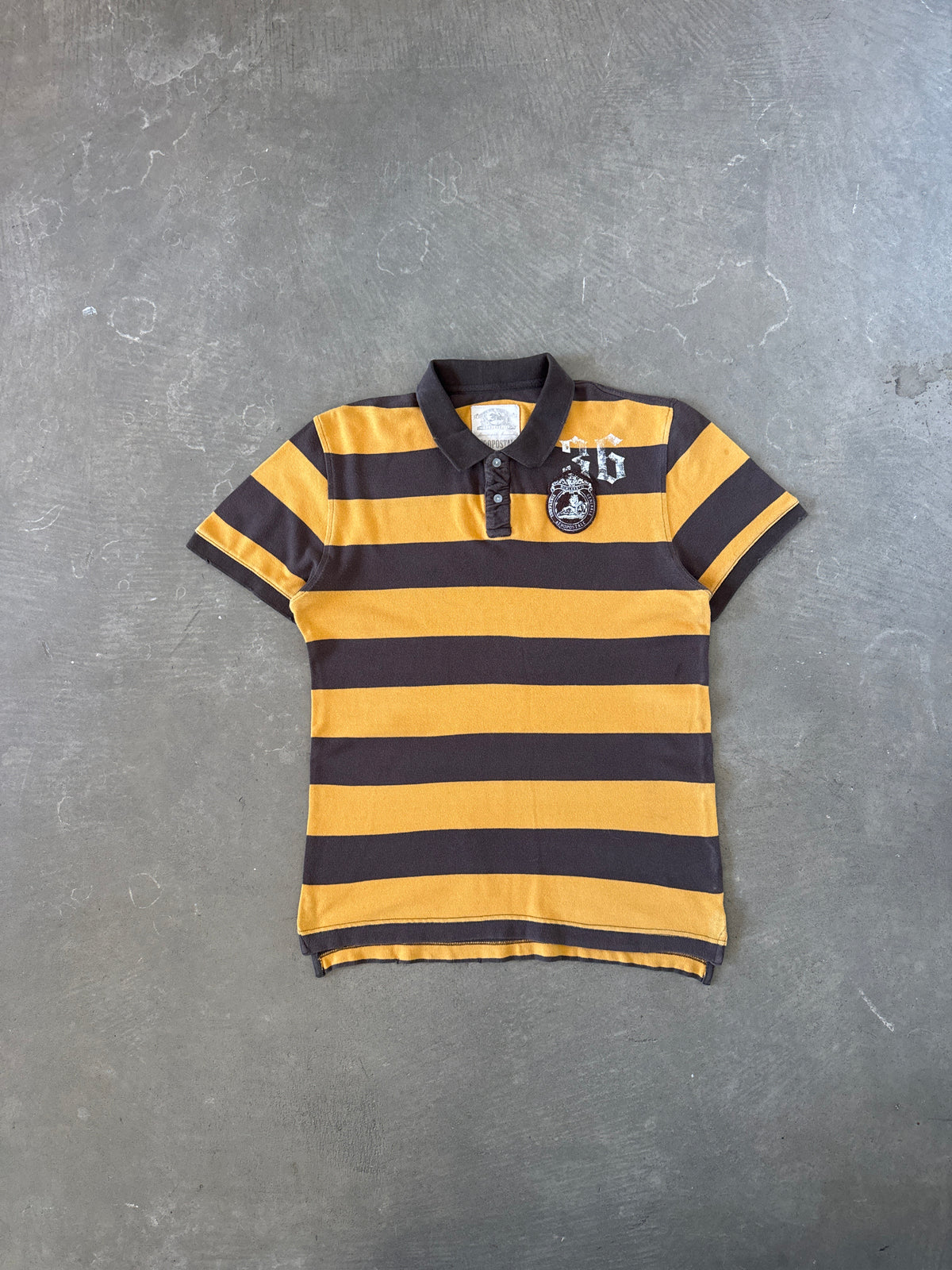 Y2K Aeropostale Embroidered Striped Polo Shirt