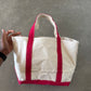 Vintage L.L. Bean Red Canvas Boat & Tote Bag