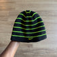 Vintage Nike Striped Log Skully Beanie Hat