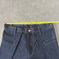 Kraftwork Uniform Raw Indigo Denim Cross Hatch Slub Baggy Shorts