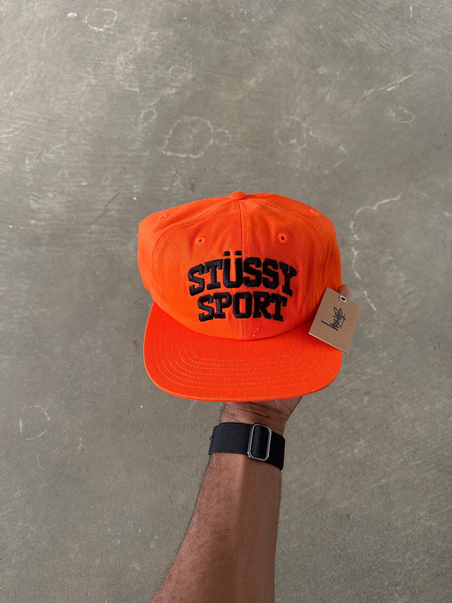 Stussy Mid-Depth Sport Orange Snapback Hat (FW24)