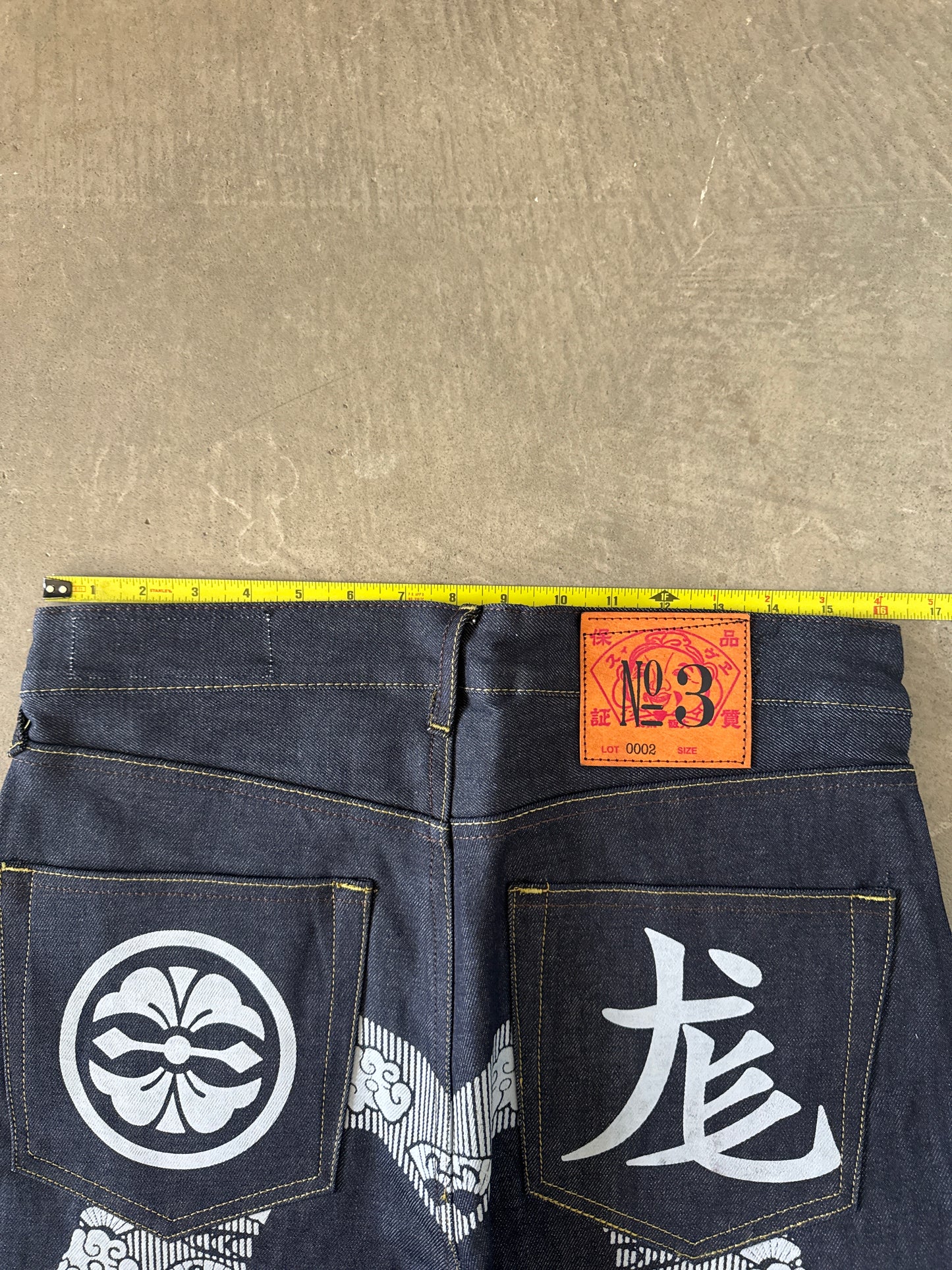 Evisu Gray Dog Japanese Art Selvedge Denim Jeans