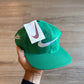 Vintage 90s Nike Logo Teal Elastic Fitted Hat