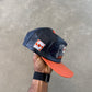 Vintage 90s University Of Syracuse Orangeman Leather Snap Back Hat