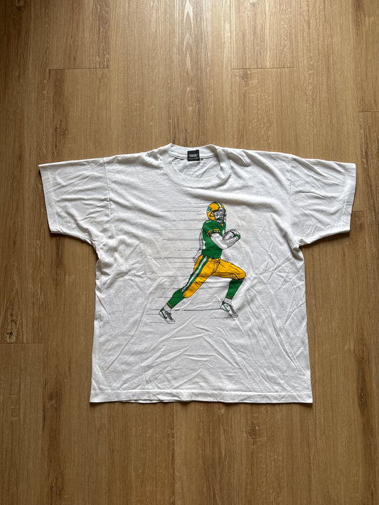 Vintage 90s Streling Sharpe Green Bay Packers Tee