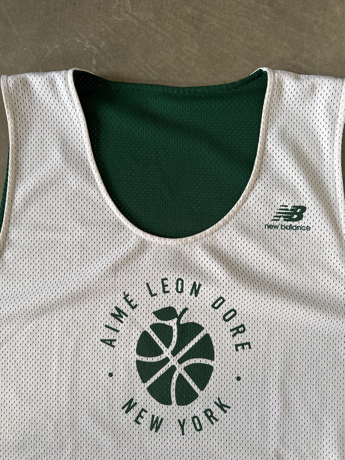 Aime Leon Dore x New Balance Sonny NY White/Green Reversible Jersey