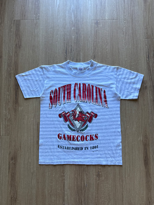 Vintage 1991 University Of South Carolina Gamecocks Striped Tee