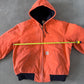 Vintage Carhartt Blaze Orange Active Hooded Work Jacket
