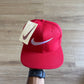 Vintage 90s Nike Logo Red Elastic Fitted Hat