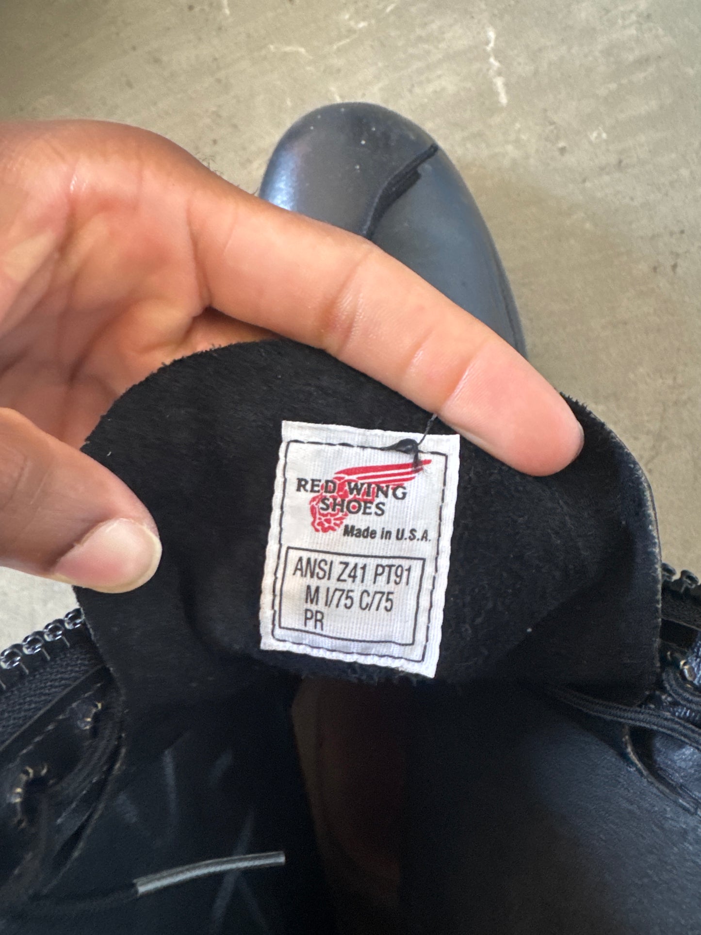 Vintage Red Wing Oil-Resistant Long Wear Non-Marking Urethane Military Boots
