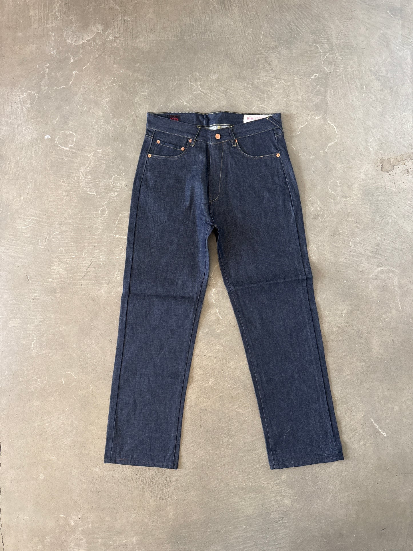 Evisu Gray Dog Japanese Art Selvedge Denim Jeans