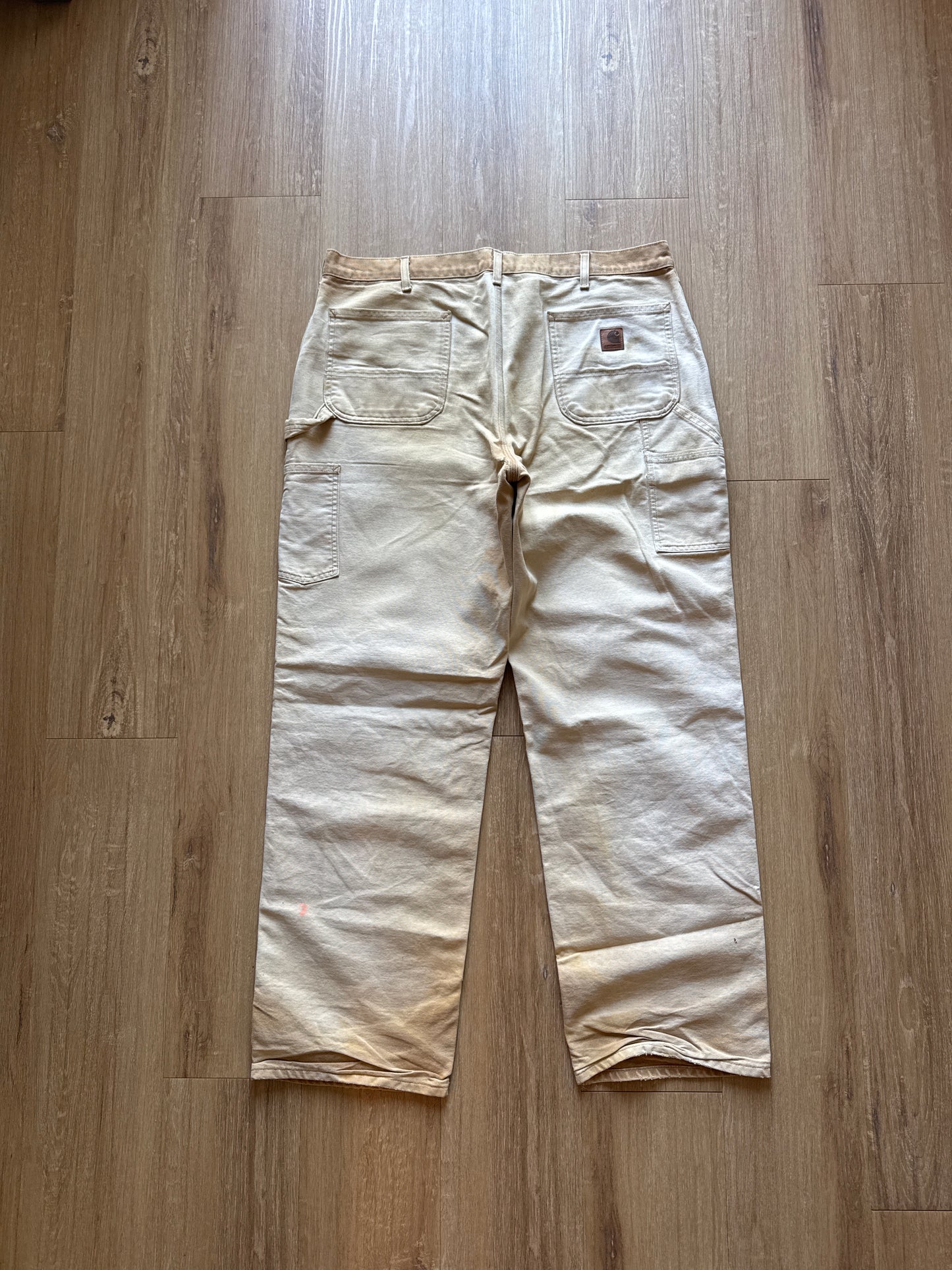 Vintage Carhartt Faded Distressed Tan Carpenter Pants