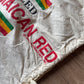 Vintage 1991 La Trenzz Jamaican Ganja Weed Ashui Red Rasta Reggie Hooded Shirt & Shorts Set