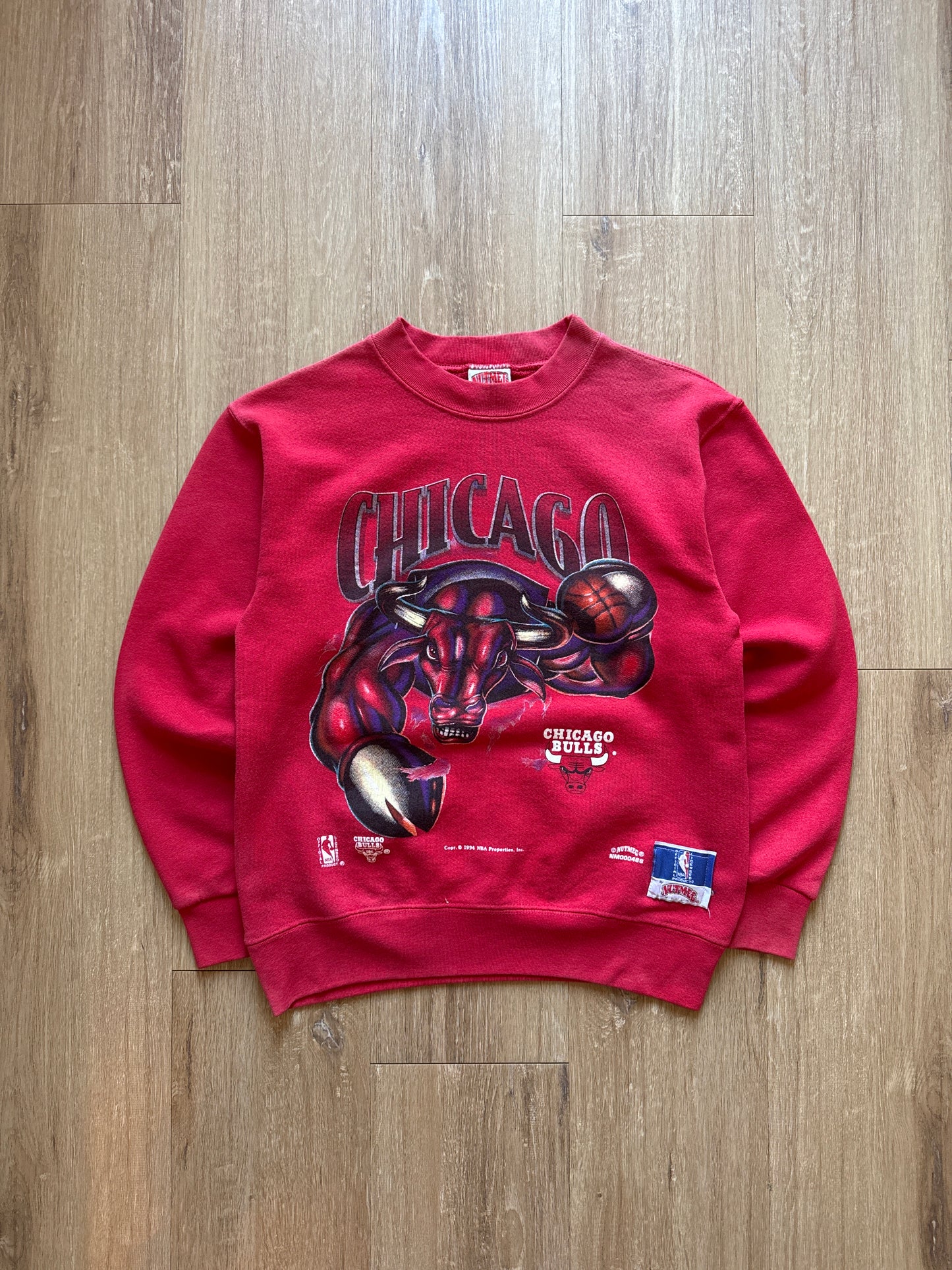 Vintage Youth 1994 Nutmeg Chicago Bulls Double Sided Bull Sweatshirt