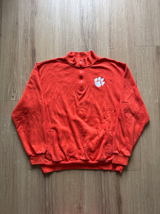 Vintage Colosseum University Of Clemson Tigers Half Zip Pullover