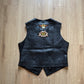Vintage Wilson The Leather Experts Ladies Of Harley Davidson Patch Leather Vest