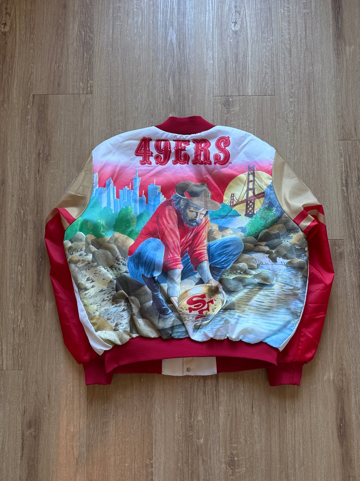 Vintage 90s Chalk Line Winning Ways San Francisco 49ers NFL Bomber Jacket