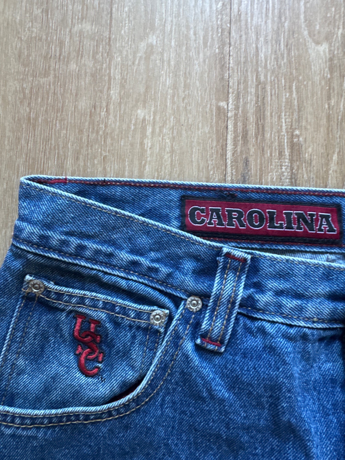 Vintage 90s Team Jeans University Of South Carolina Gamecocks Blue Denim Jeans