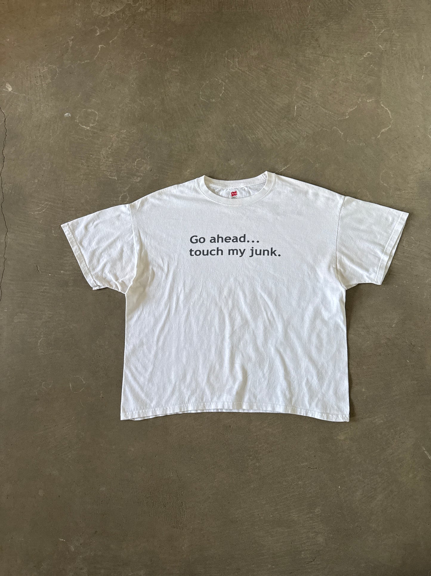 Go Ahead Touch My Junk Boxy Parody Tee