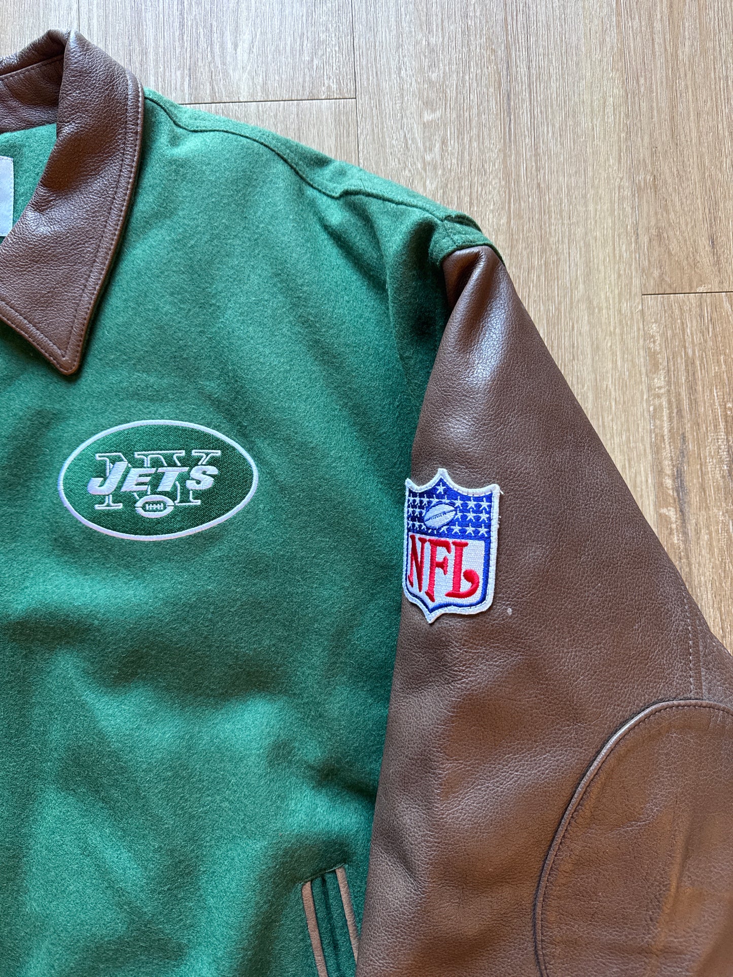 Vintage Starter Pro Line New York Jets Leather Jacket
