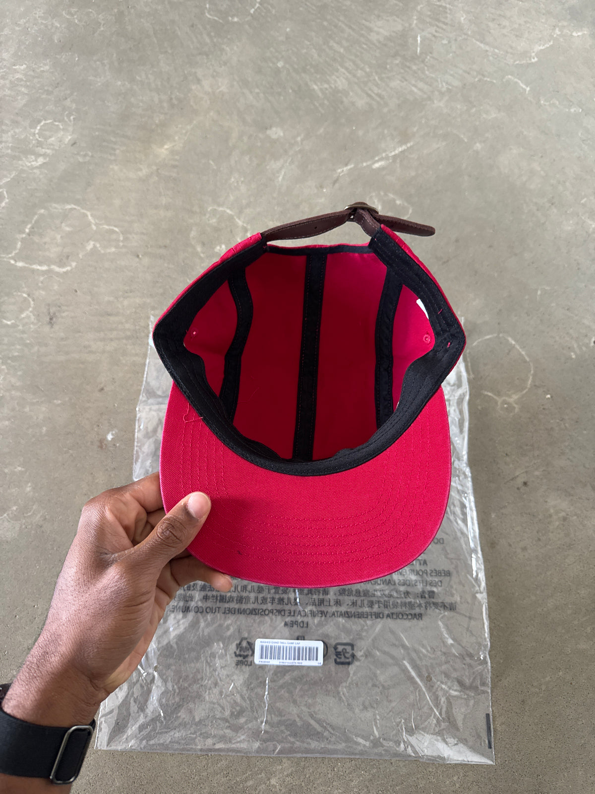 Supreme Washed Chino Twill Red Camp Cap Hat (FW26)