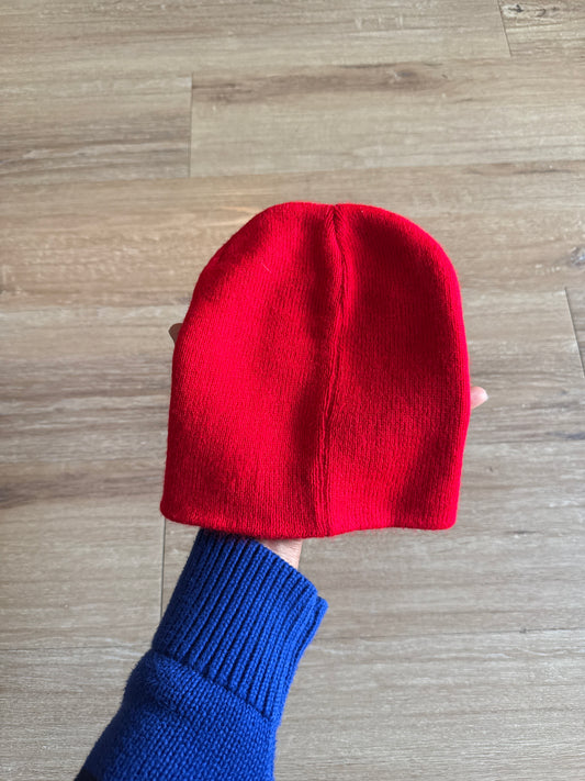 Vintage Blank Skull Red Beanie Hat
