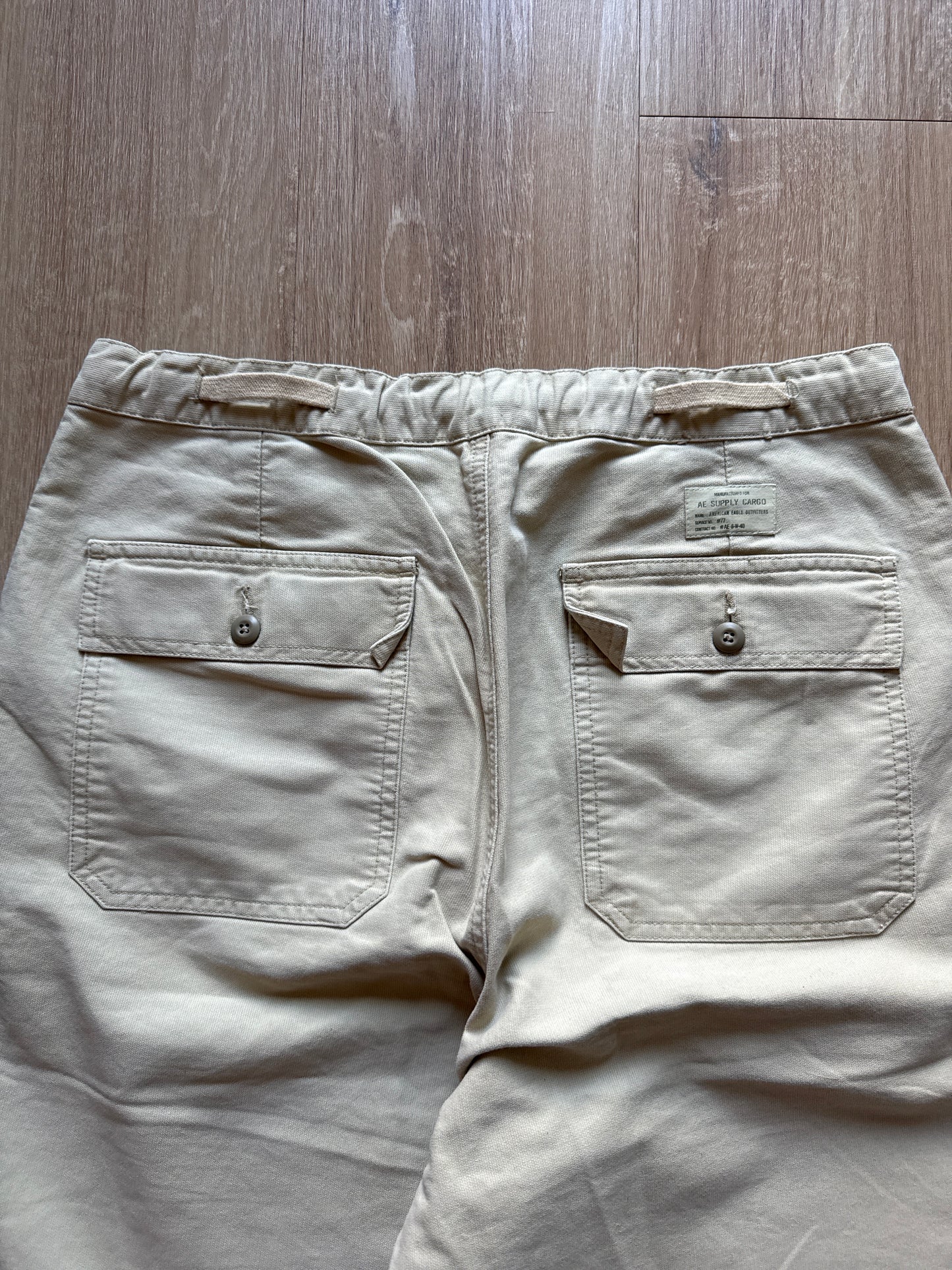 Vintage 90s American Eagle Supply Cargo Double Knee Tan Pants