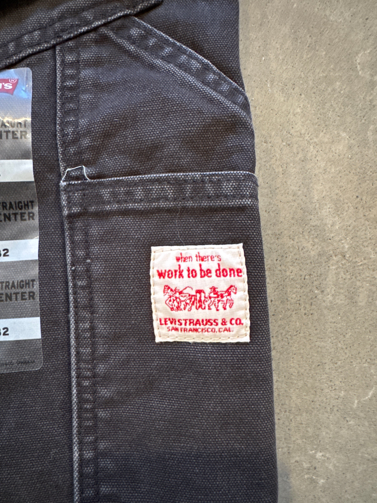 Levi’s 568 Washed Charcoal Loose Straight Carpenter Pants