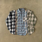 Needles Rebuild By Needles 7 Cut Reworked Flannel Button Up Shirt