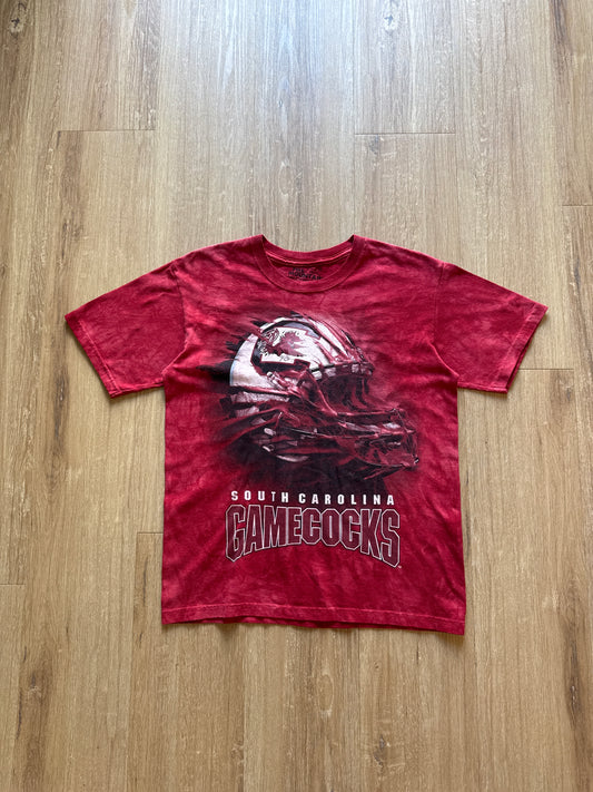 The Mountain University Of South Carolina Gamecocks Helmet Tie Dye Tee