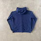 Vintage Women’s Carhartt Navy Stitched Logo Hooded Zip Up