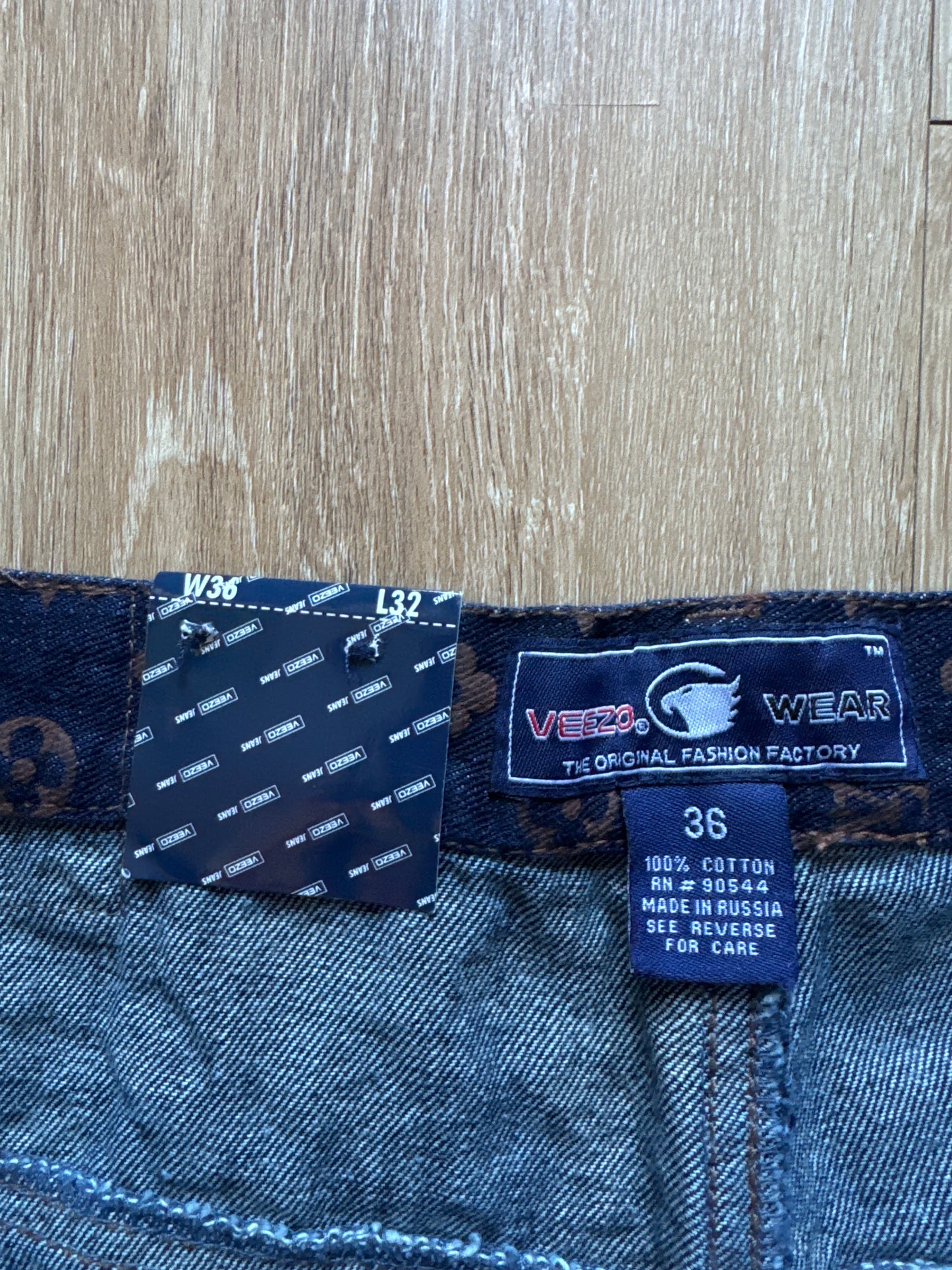 Vintage 90s Veezo Wear Monogram Designer Denim Jeans