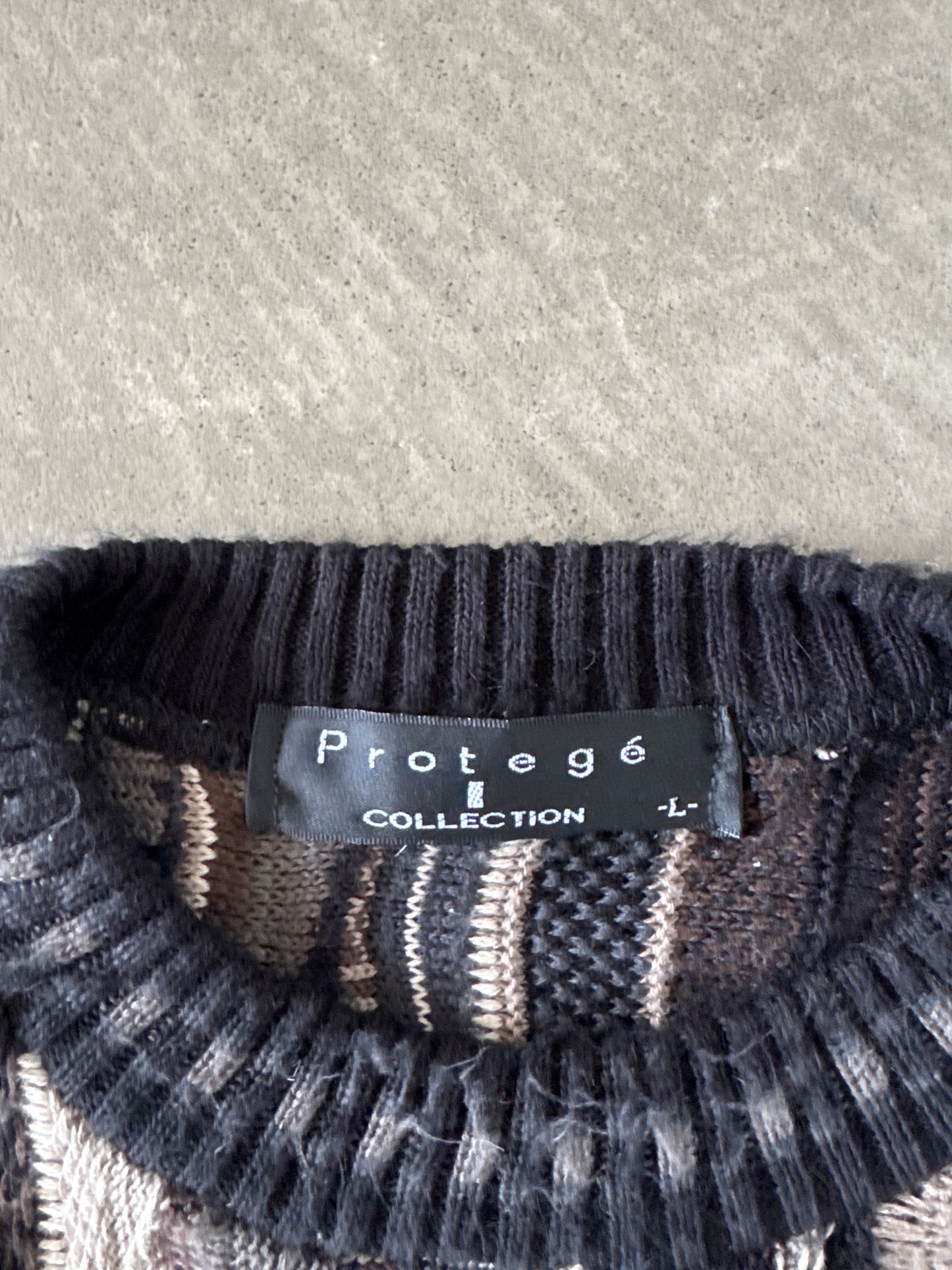 Vintage 90s Protegé Chain Knit Coogi Style Sweater