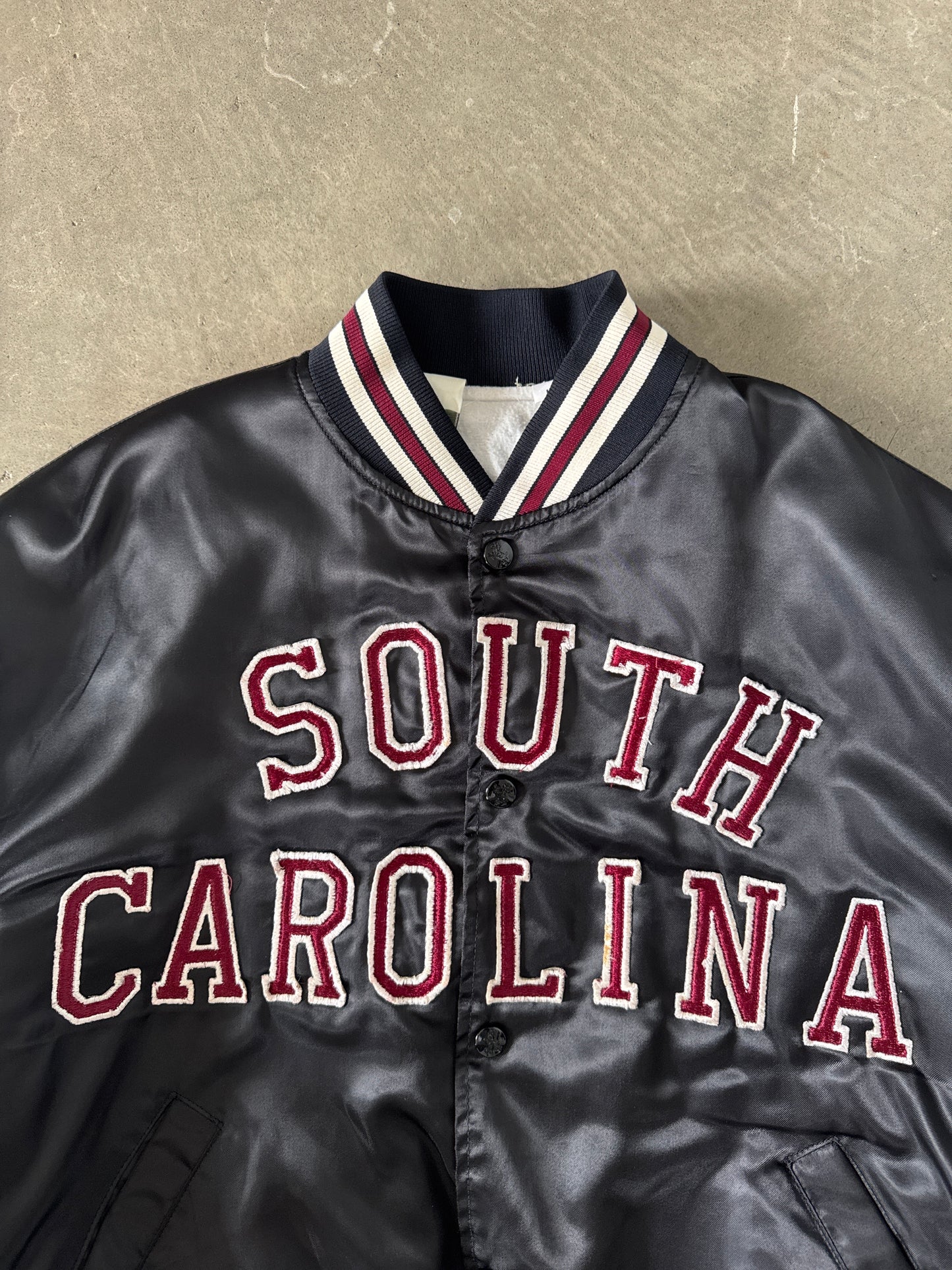 Vintage 90s University Of South Carolina Gamecocks Satin Bomber Jacket