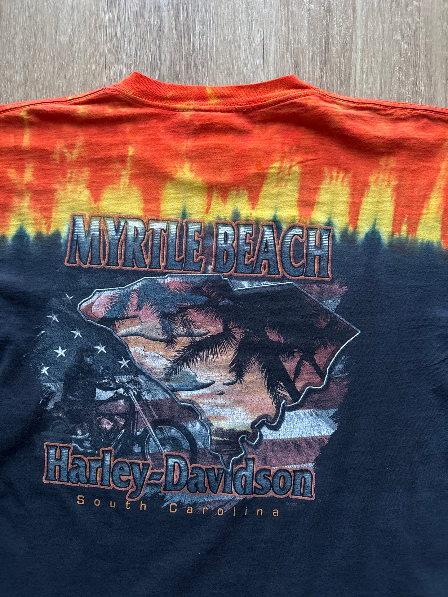 Vintage Harley Davidson Tie Dye Myrtle Beach Long Sleeve