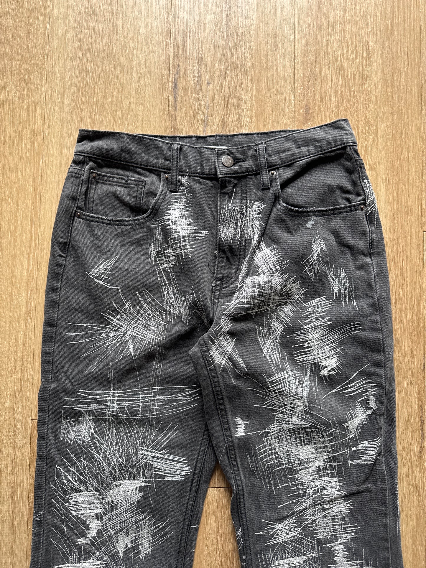 Urban Outfitters BDG 90s Bootcut Flare Denim Contrast Stitch Black Jeans