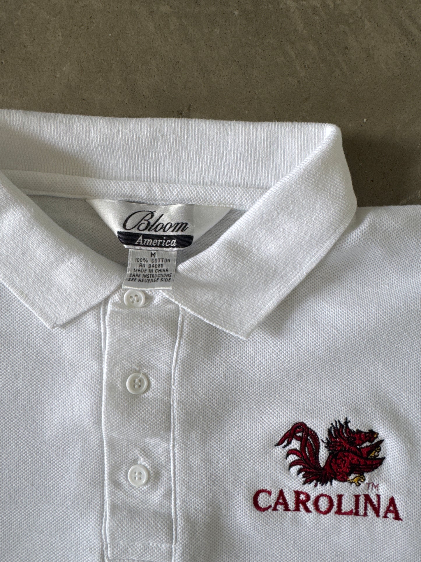 Vintage University Of South Carolina Gamecocks Embroidered Logo Polo Shirt